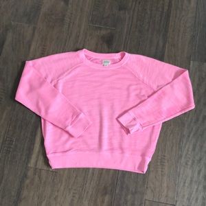 J Crew neon pink sweatshirt